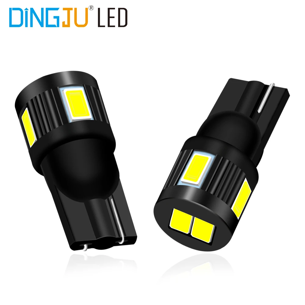 2 шт. T10 светодиодная лампочка для салона автомобиля 6smd 5730 Led 12В 24В автомобильный