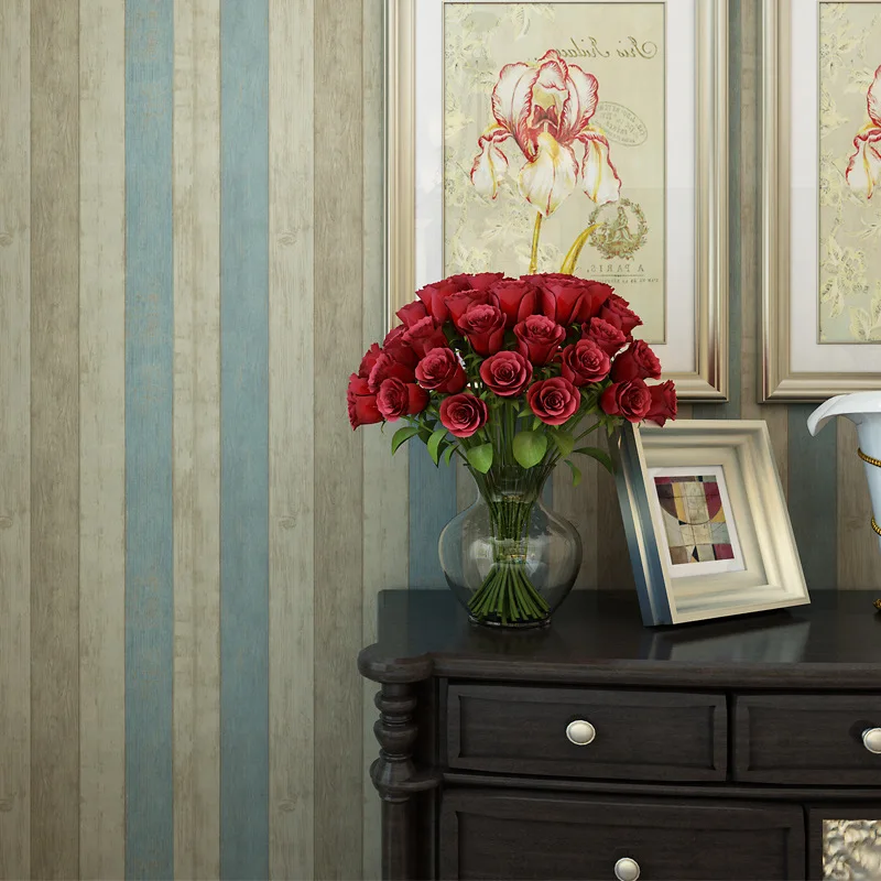 beibehang Nonwoven Striped Wallpaper Mediterranean Blue Style Clothing Store Nostalgia Wooden Wallpaper papel de parede tapety
beibehang Nonwoven Striped Wallpaper Mediterranean Blue Style Clothing Store Nostalgia Wooden Wallpaper papel de parede tapety