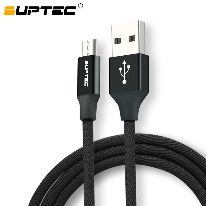 

SUPTEC Cloth Weave Micro USB Cable 3A Fast Data Sync Charging Cable For Samsung Huawei Xiaomi LG Andriod Mobile Phone Cables 2m