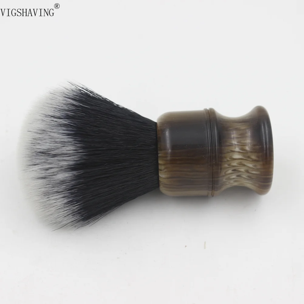 VIGSHAVING искусственная Роговая Смола Ручка для мужчин синтетические волосы щетка для бритья