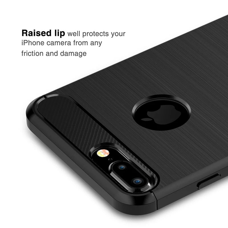 Excellent Grip Cover Case + Temper Glass film for iPhone 5 SE 6 s 7 plus Slim Durable Shock-Absorption Anti-Scratch |