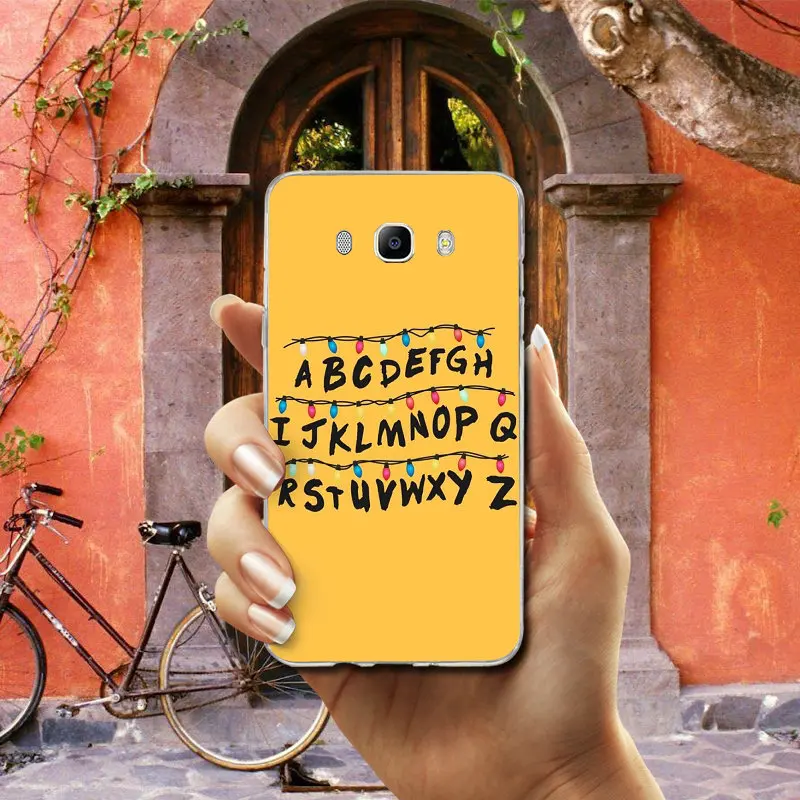 Photo 2 Мягкие чехлы для мобильных телефонов для Samsung Galaxy A3 A5 A7 J1 J2 J3 J4 J6 J5 J7 J8 корпус под плетенную сумку с мультипликационным принтом из сериала очень странные - Цвет: Photo 2