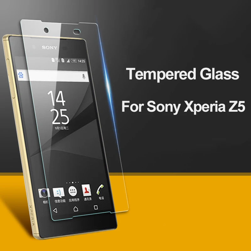 Закаленное стекло для Sony Xperia Z5 защита экрана Премиум 9H 0 3 мм взрывозащищенное