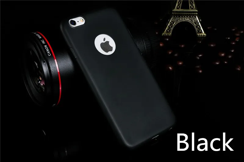 Black Карамельный цвет чехол для телефона для iPhone 7 Plus XS XR XS Max Мягкая силиконовая задняя накладка из ТПУ чехол s для iPhone X 8 7 6 6S Plus 5 5S SE - Цвет: Black