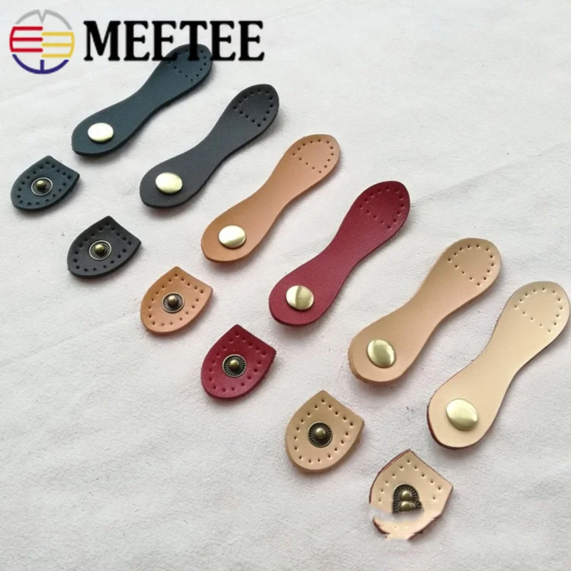 Meetee 5/10 шт. 9*2,5 см с пряжкой из натуральной кожи; большие размеры кожа кнопки "сделай сам", из кусков, кошелек-портмоне Швейные Крепежные изделия Аксессуары CN013