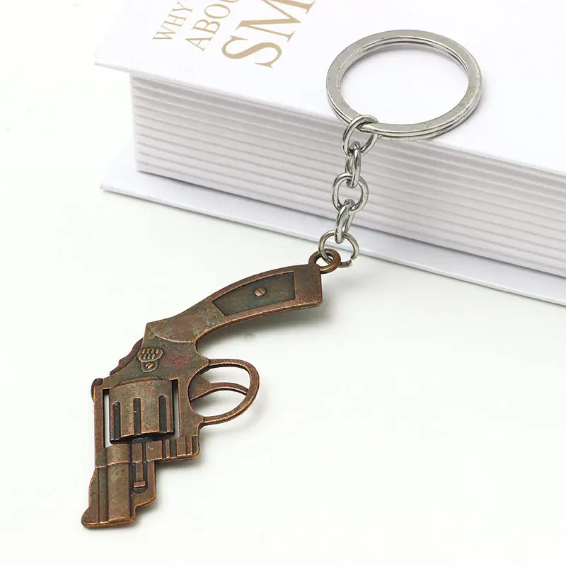 Мода миниатюрный револьвер пистолет оружие моды Модель брелок кольца Mini для Для