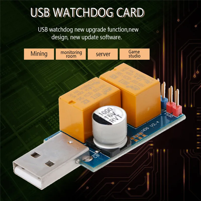 Горячая USB Сторожевая карта компьютер без присмотра автоматический перезапуск