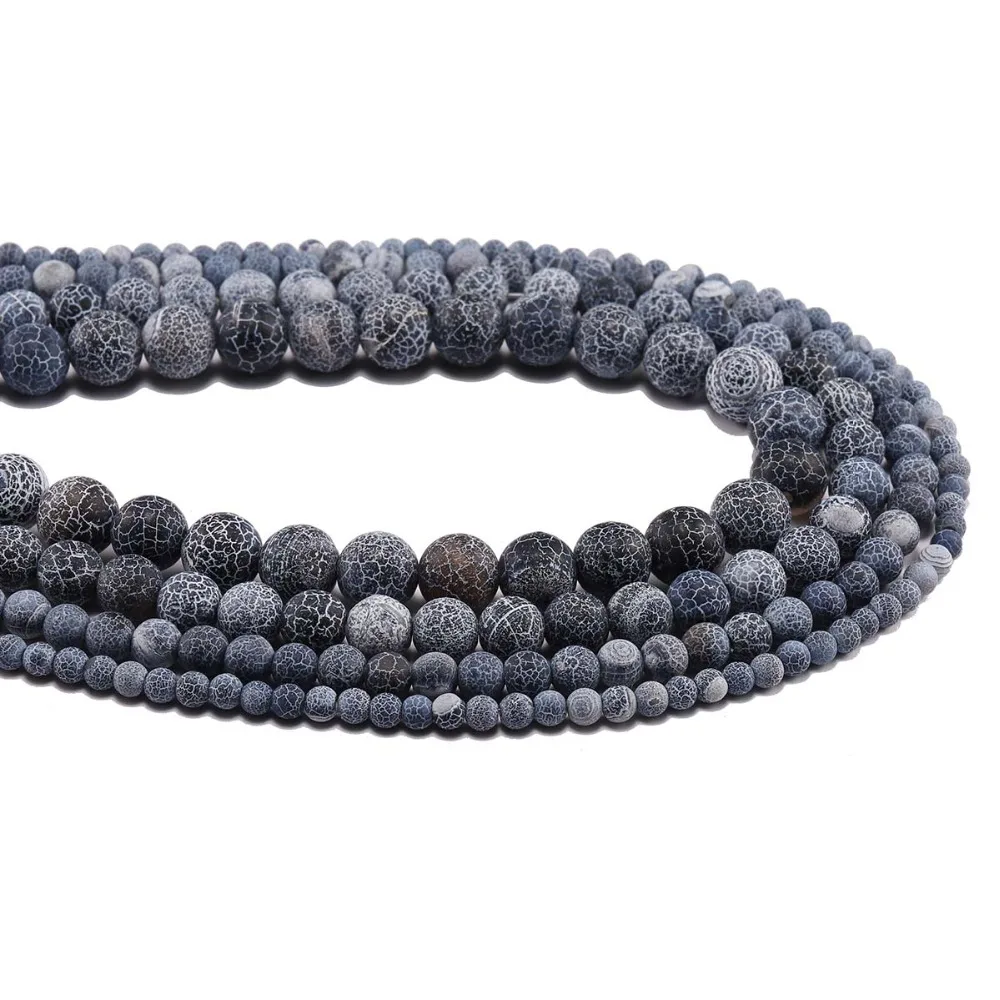 1 прядь/лот 4 6 8 10 12 мм выветривание натуральный камень Мороз Краб Агаты круглый разделитель для бусин для самостоятельного изготовления ювелирных изделий ожерелье браслет
