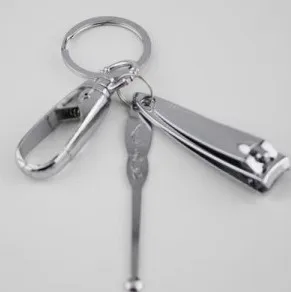 car keychain couple keychains with Stainless steel nail clipper and ear cleaner Ershao M25-YSK | Аксессуары для одежды