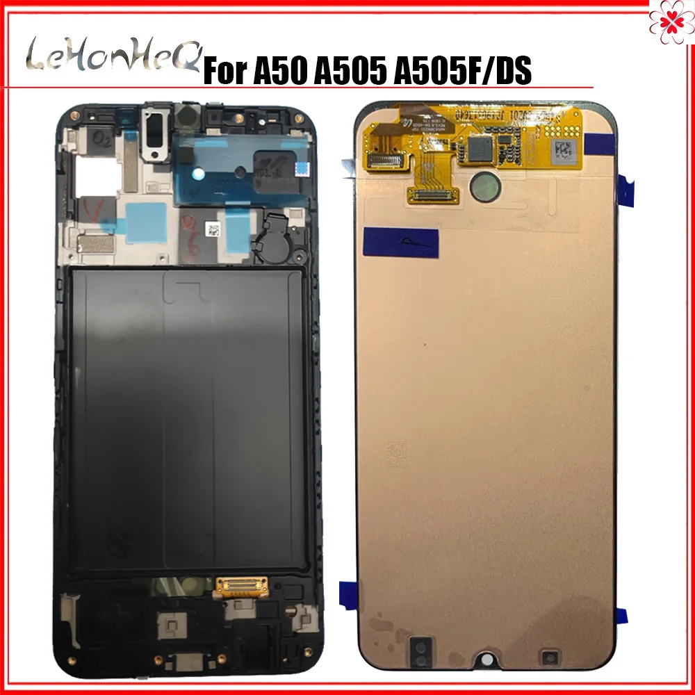 

100% New Original LCD For Samsung Galaxy A50 A505 SM-A505F/DS LCD Display Touch Screen Digitizer Assembly With Frame
