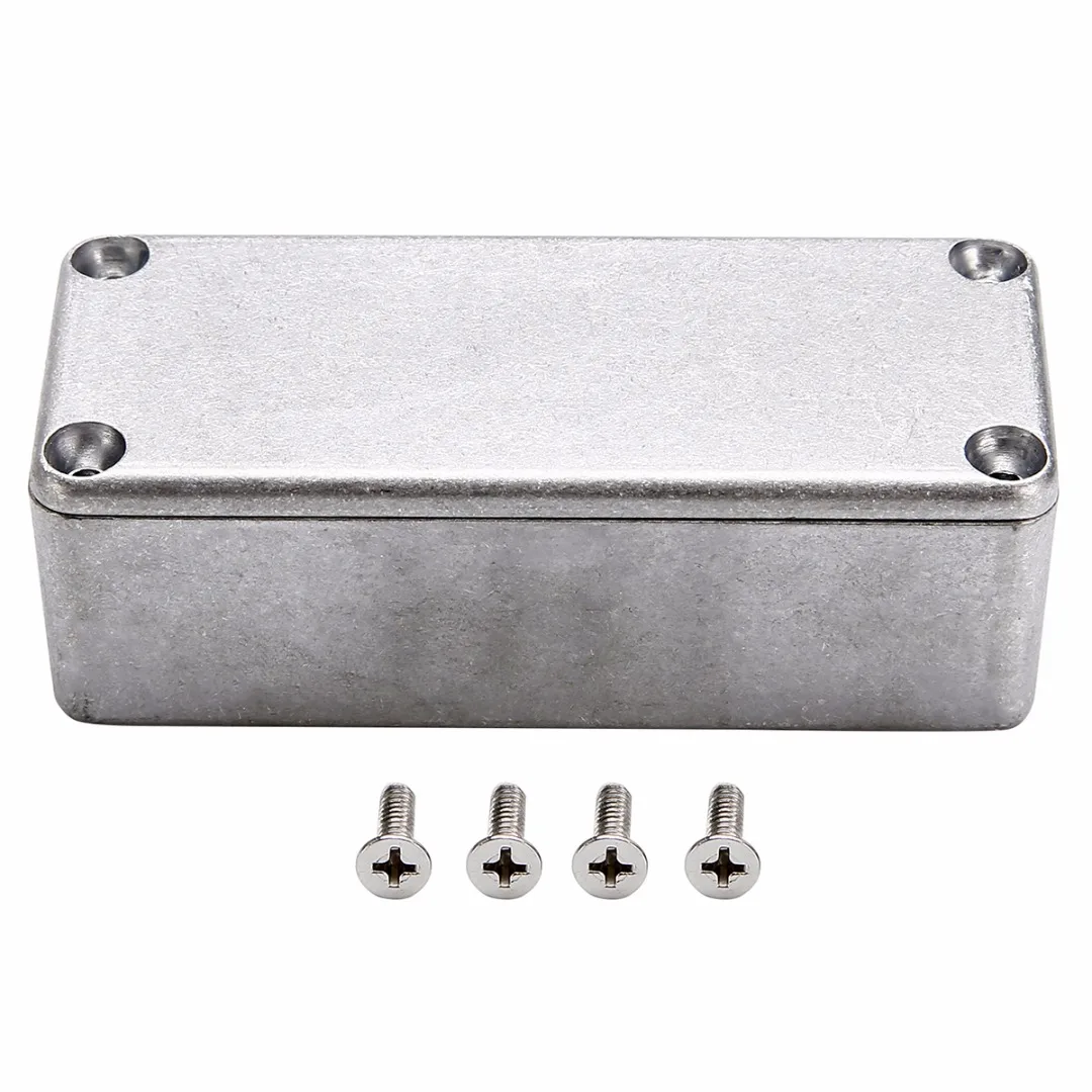 

2mm Thickness Aluminium Electronic Project Case Silver Hammond Diecast Stompbox Enclosure Box
