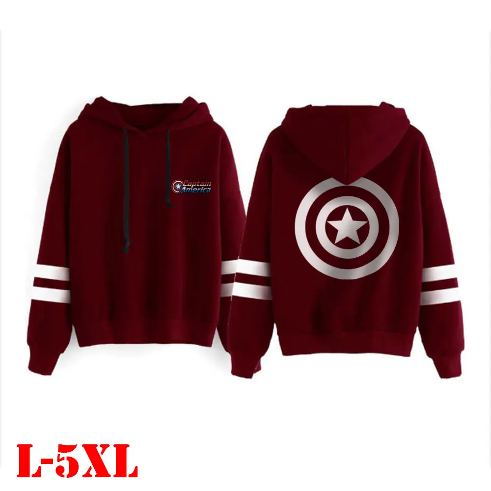 Suncomics Marvel Капитан Америка толстовки с длинными рукавами свитер капюшоном
