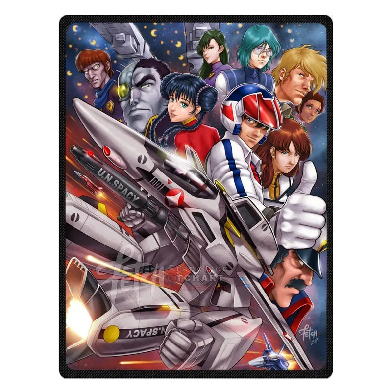 1 Супер мягкий фланелевый флис Robotech одеяла с рисунком на заказ чехлы для диванов зимние теплые простыни детские детский плед - Цвет: 1