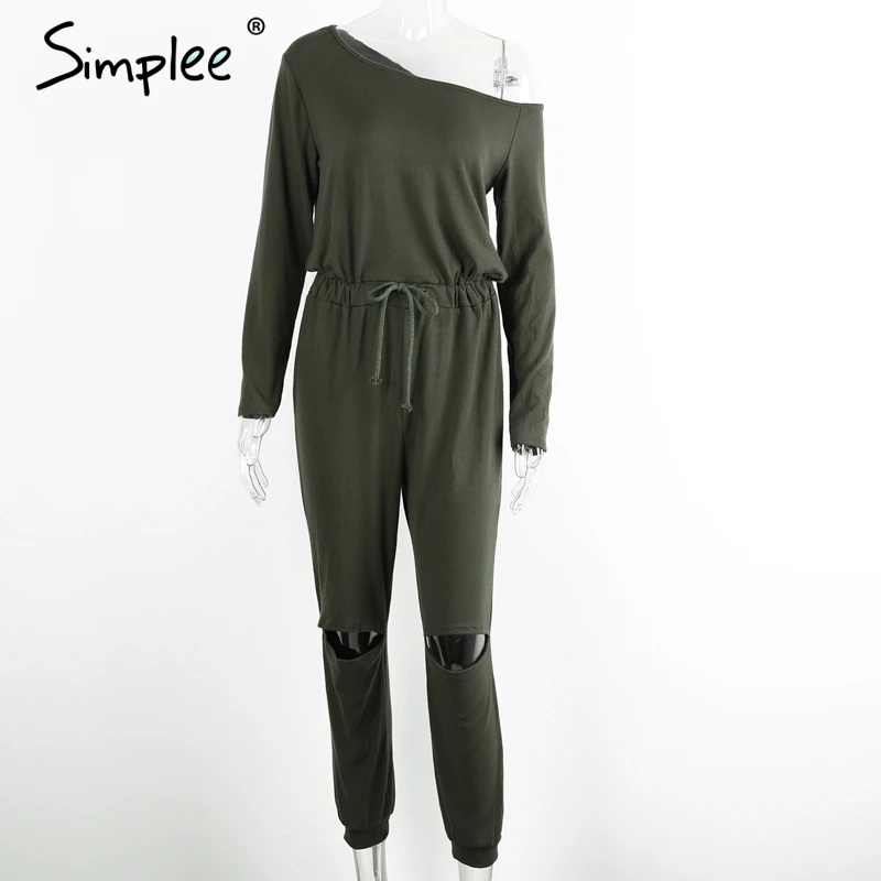 Женский однотонный комплект комбинезона Simplee повседневный ромпер с открытыми