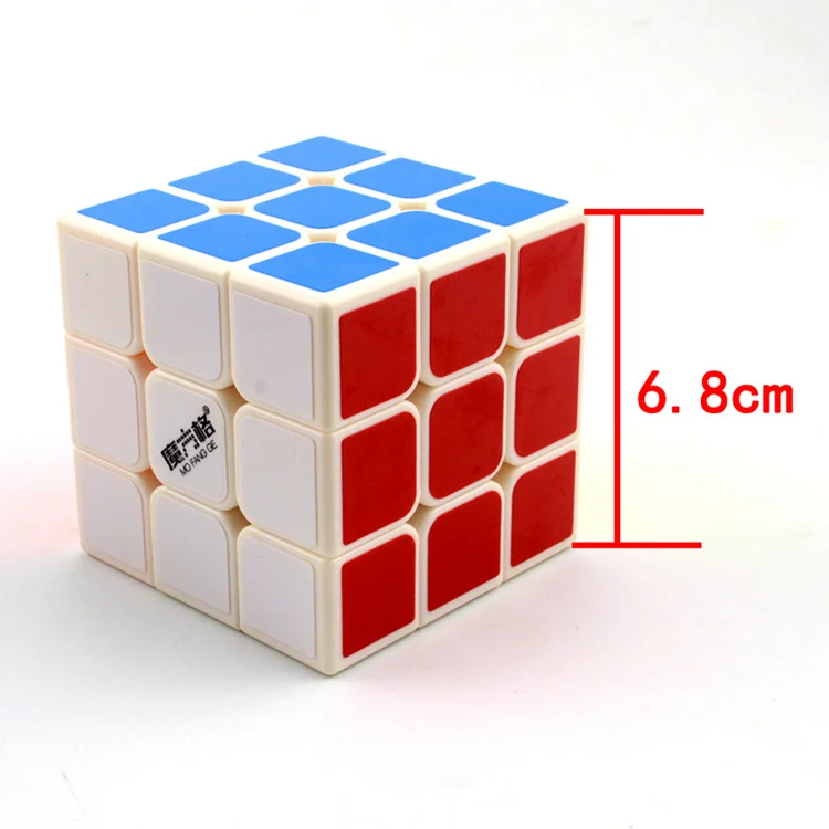 3x3x3 Magic Cube Profissional конкурс скорость Neo Cubo Magico Rubiksed ПВХ наклейки Головоломка Куб Прохладный игрушечные лошадки для детей и взрослых - Цвет: 6.8cm White Sticker