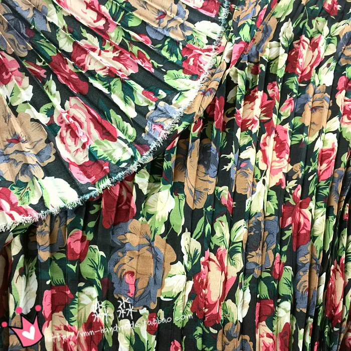 1 шт. блестящая ветровая ткань нижняя часть черной розы плиссированная складка