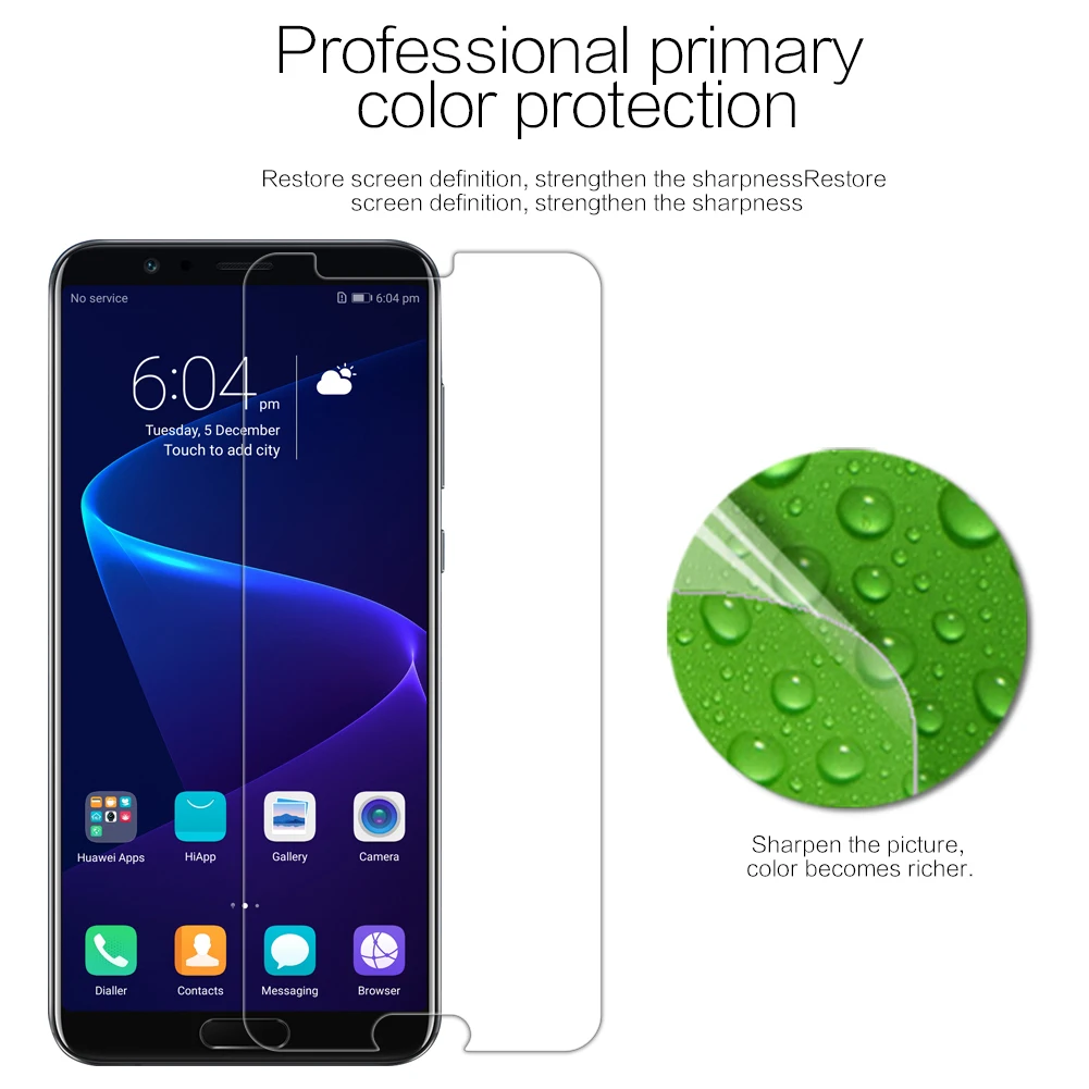 Nillkin для Huawei Honor V10 прозрачная защитная пленка экрана высокого качества против