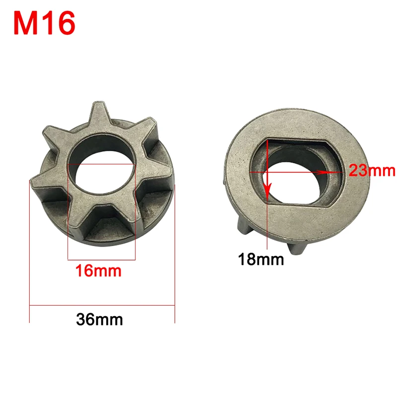 M10/M14/M16 Шестерня бензопилы 100 115 125 150 180 Замена для угловых шлифовальных машин Шестерня для цепной пилы кронштейн аксессуары для электроинструмента
