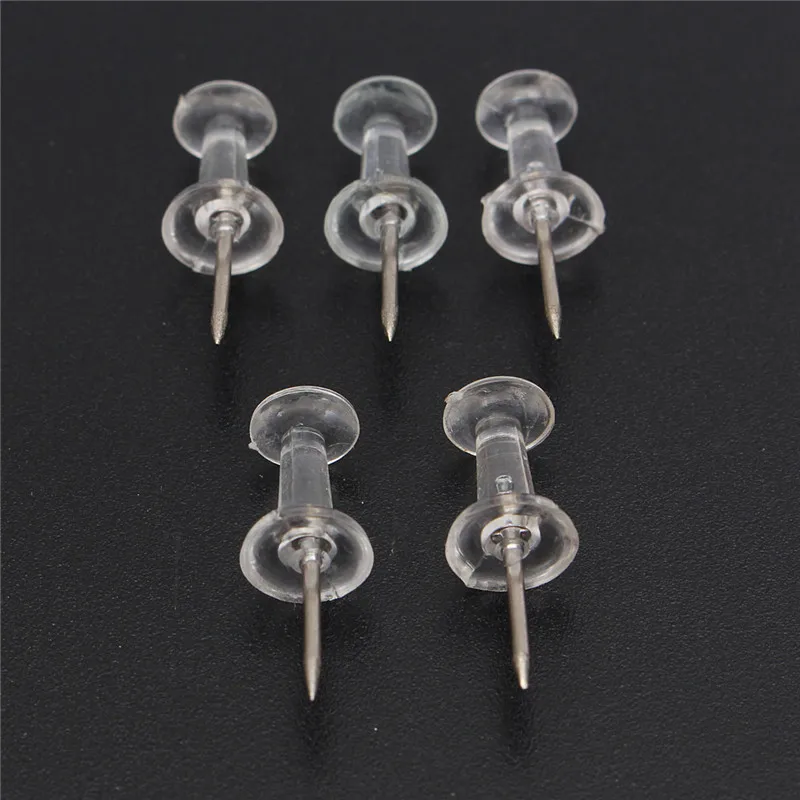 40 шт. прозрачные штифты для рисования пробковой доски большого пальца офисные