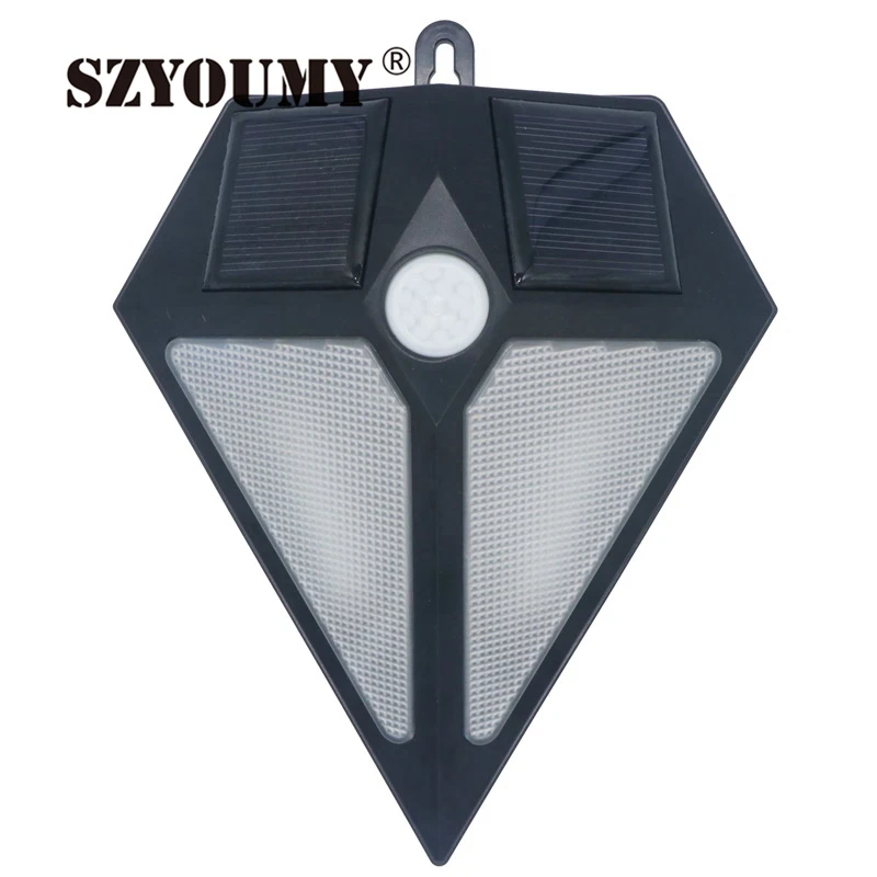 SZYOUMY 6 LED Солнечная энергия датчик движения настенный светильник ромбовидная