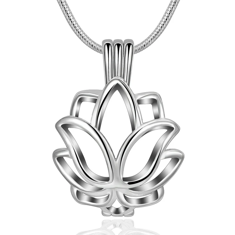 EUDORA 14 мм Lotus blossom Медальоны кулон ароматерапия медальон диффузор ожерелье fit камень из вулканической лавы мяч хорошее ювелирное изделие K325