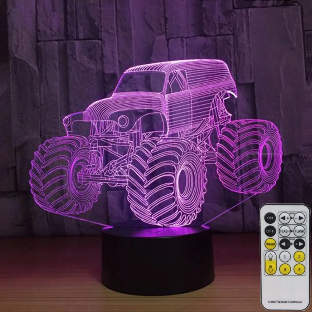 3D ночники для детей с пультом дистанционного управления сенсорный светодиодный