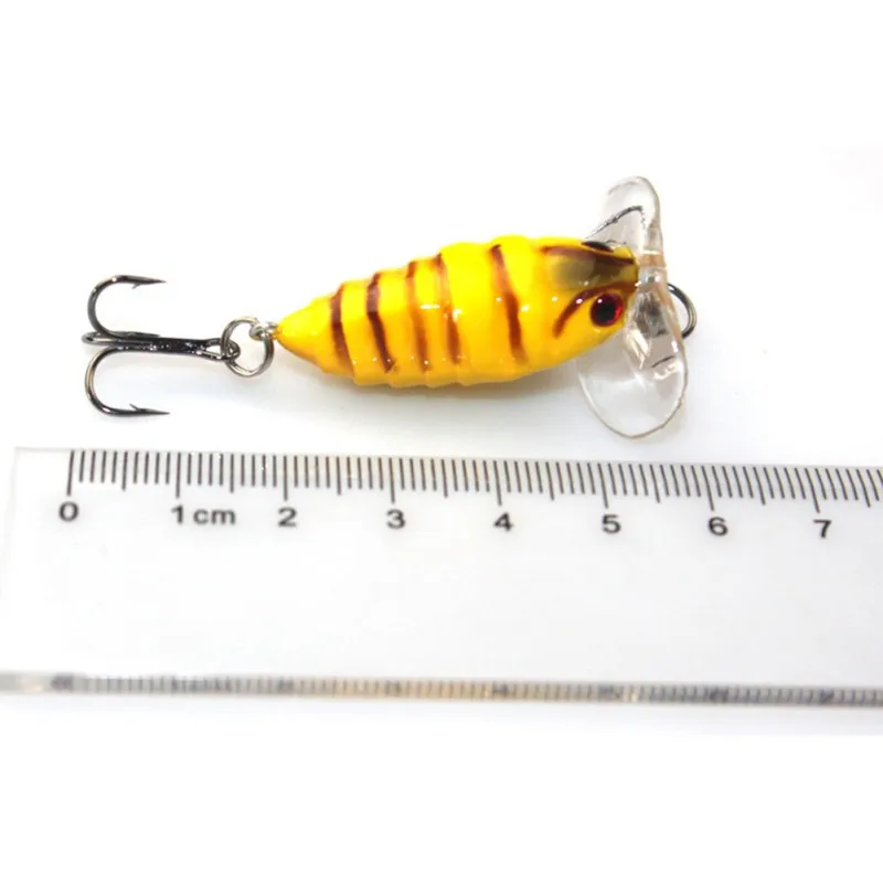 1 шт. Topwater насекомых Рыбная ловля приманки 4 см 4.2 г Жесткий бас приманка Летающий