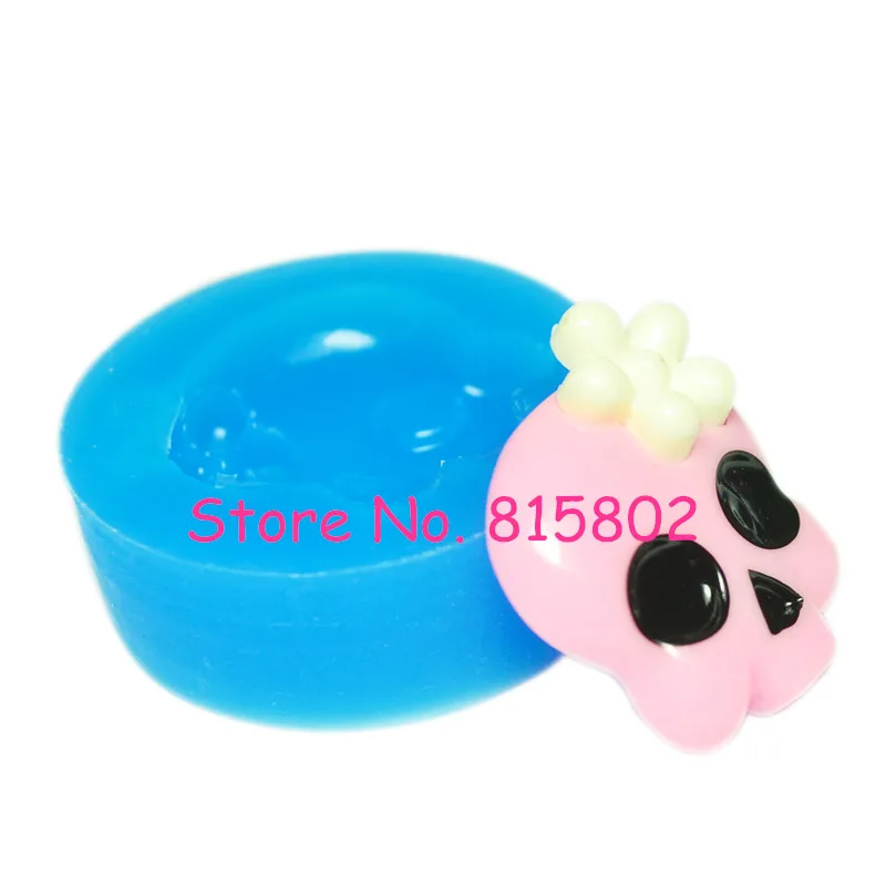 JYL096U Skull Skeleton Mold Halloween Silicone 21mm - Miniature Food Mini Sweets Mould Jewelry | Дом и сад
