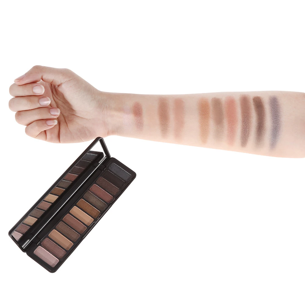 POPFEEL матовые тени для век Палитра телесный 12 цветов maquillage paleta de sombra Новое поступление Красота Женщины подарок дымчатый/теплый цвет