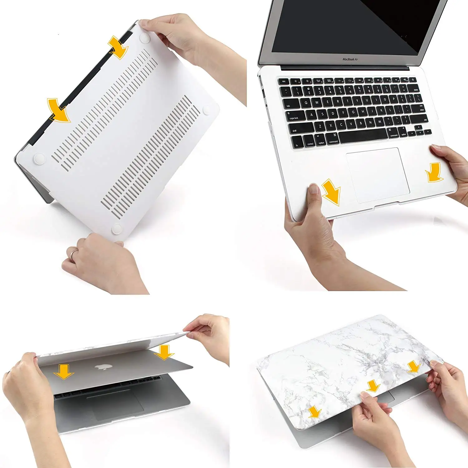 Твердый чехол с мраморным принтом + для клавиатуры Apple Macbook Air 11 13 Pro13 Touch bar Pro 15 Retina 15|Сумки и чехлы ноутбуков| |