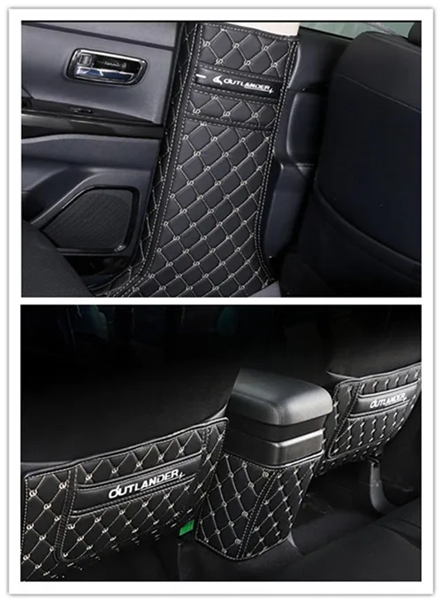 11 Центральный подлокотник коробка kick-proof pad, спинка сиденья kick-proof защитная накладка для Mitsubishi Outlander 2013- автомобильные чехлы - Цвет: 11