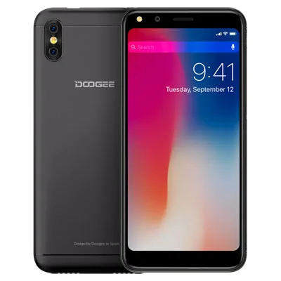 Black DOOGEE X53, 1 ГБ, 16 ГБ, 5,3 дюйма, 18:9 экран, мобильный телефон, 2200 мАч, 7,0 МП камера, сотовый телефон, MTK6580, четырехъядерный, Android, смартфон - Цвет: Black
