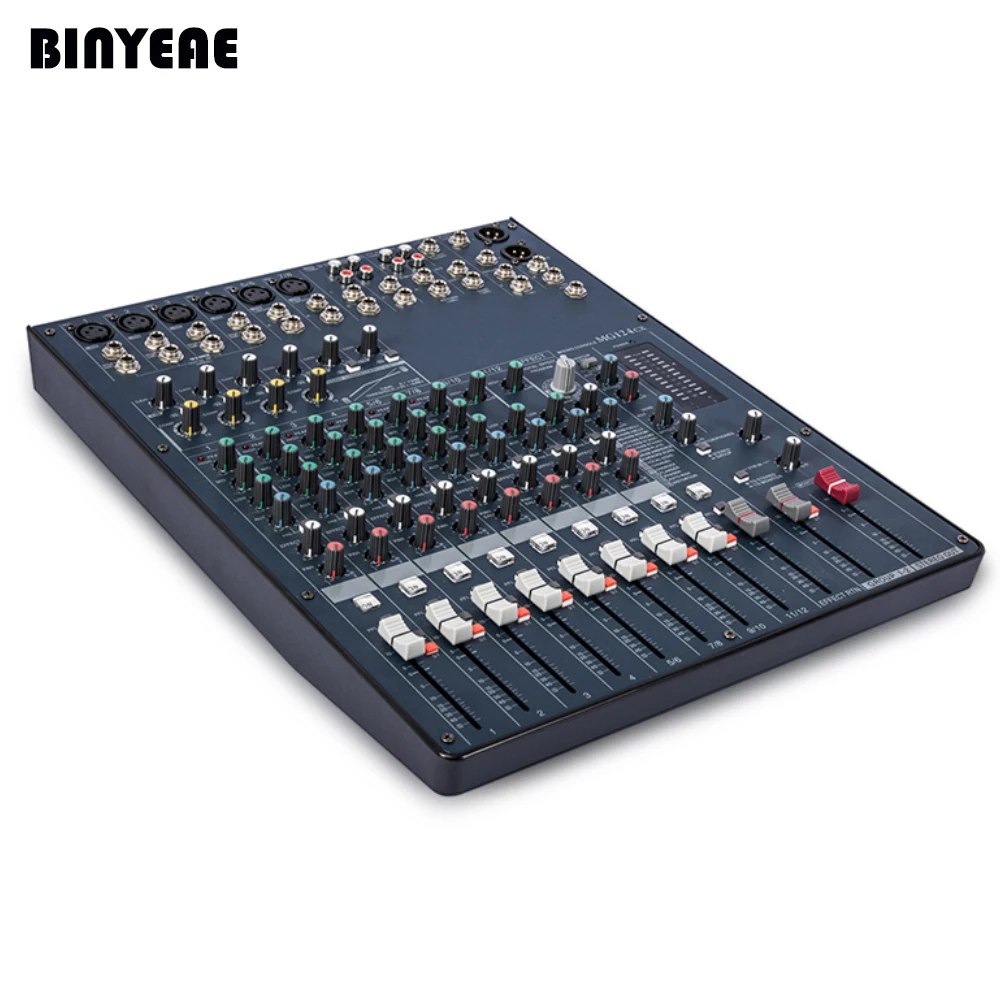 Профессиональный звуковой микшер 12 каналов микшерный пульт MG124 Mezcladora De DJ