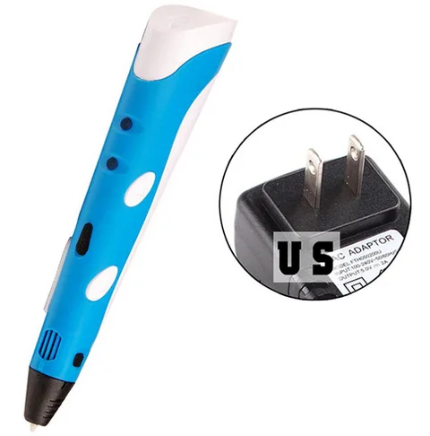 US blue Myriwell 3d Ручка, Креативные 3D ручки для печати, Интеллектуальный рисунок, 3d принтер, ручка с ABS нитью, 3D Лучший подарок для детского принтера - Цвет: US blue