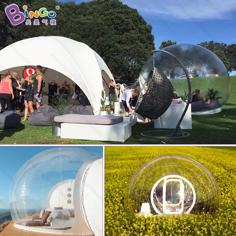 Индивидуальные 6X4 метров надувные прозрачные Пузырьковые палатки ПВХ материал