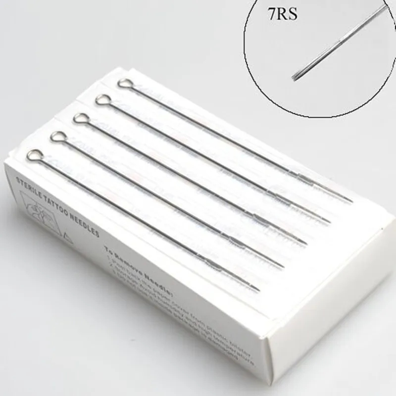 5 шт. показанные стерилизованные иглы для тату 3RL 5RL 7RL 9RL 3RS 5RS 7RS 9RS 7M1 9M1 agujas microblading
