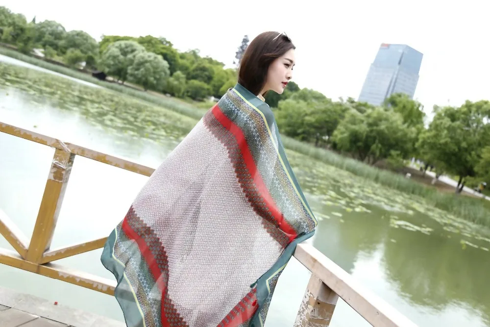 2017 Модные Винтажные шарфы с цветочной вышивкой и шаль Женская хлопковая длинная