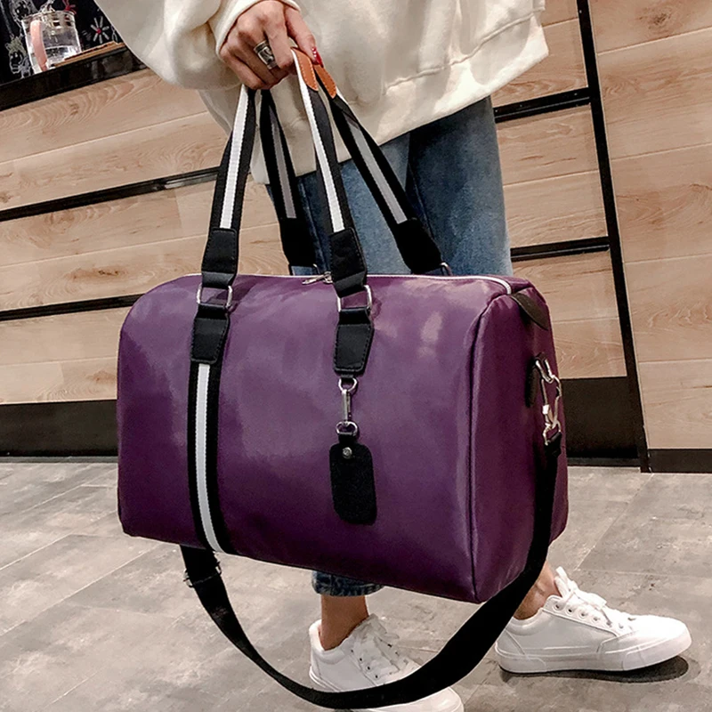 WOBAG Men Travel Bag Large Capacity Women Waterproof Nylon Hand Luggage Bag Multifunction Men Folding Short Distance Weekend Bag