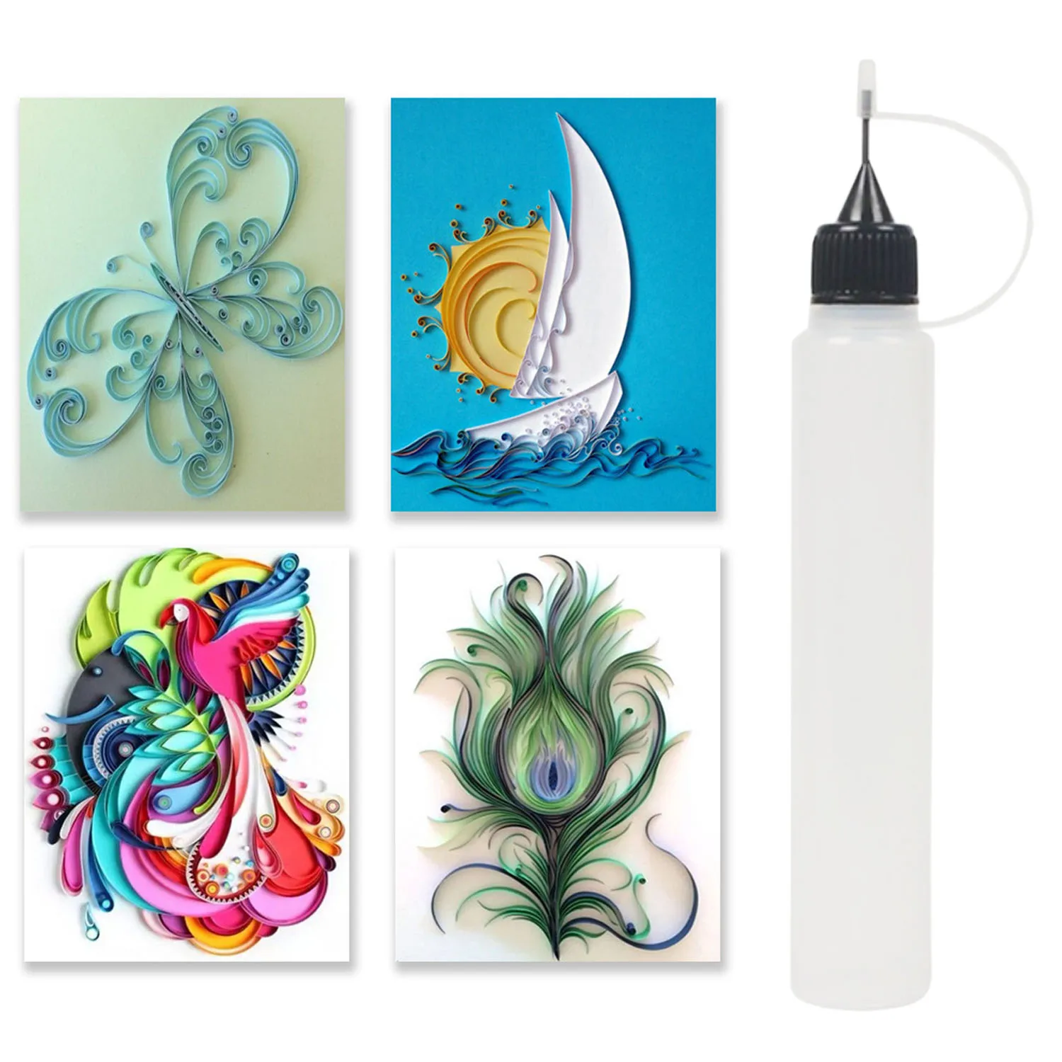 5pcs пустая прецизионный наконечник инструмент для нанесения клея флакон