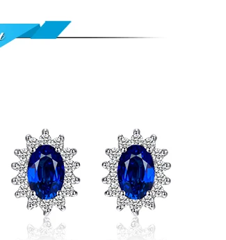 Jewelrypalace Принцесса Диана 3.2 CT создано синий сапфир кольцо стерлингового серебра 925 Обручальные кольца для Для женщин бренд Красивые ювелирные изделия