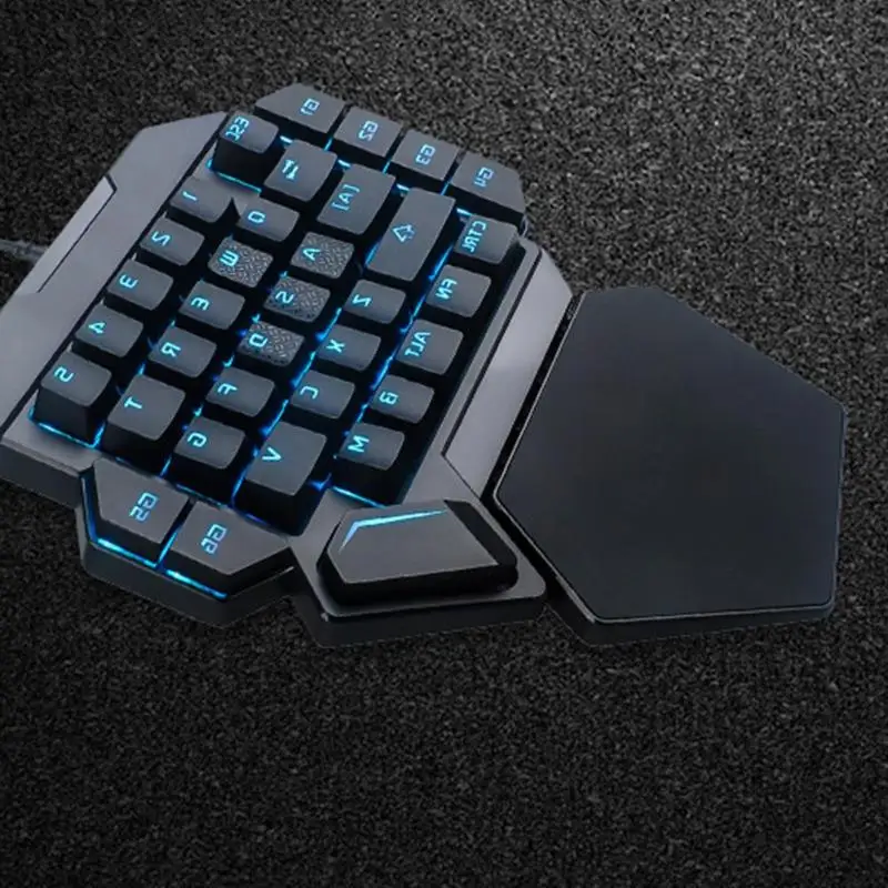 K50 Проводная USB клавиатура с одной рукой Макросъемка Механическая игровая ABS 7