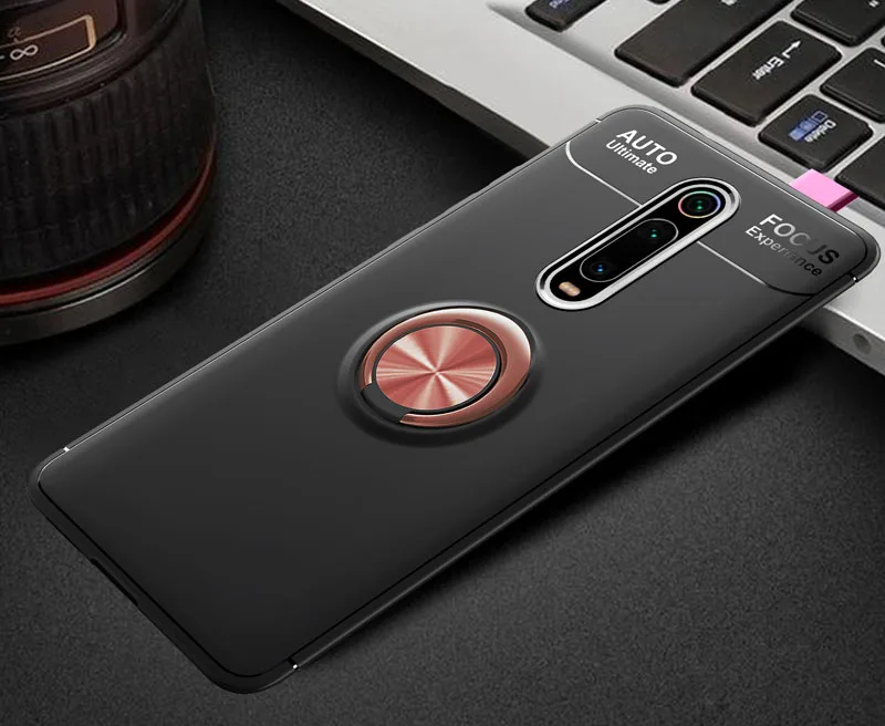 Чехол с металлическим кольцом для Xiaomi mi 9 T мягкий чехол-подставка Xao mi Xio mi 9 T Pro силиконовый бампер чехол s Red mi K20 Pro mi 9 T матовый чехол