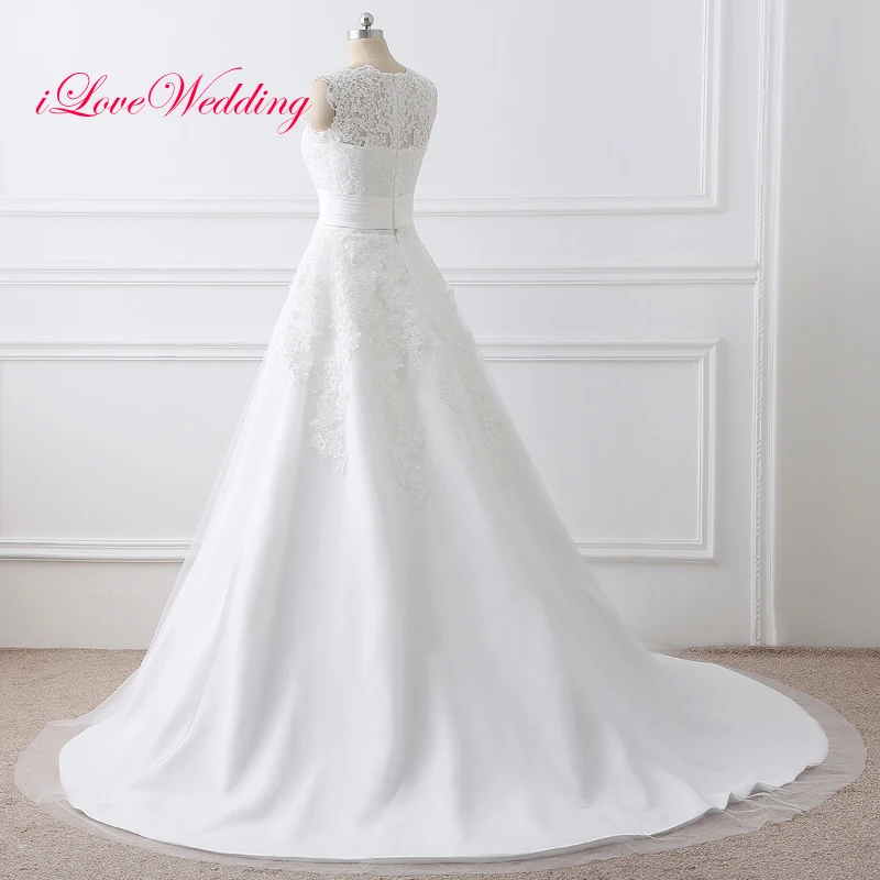 Женские свадебные платья из двух частей длинные белые без рукавов с глубоким