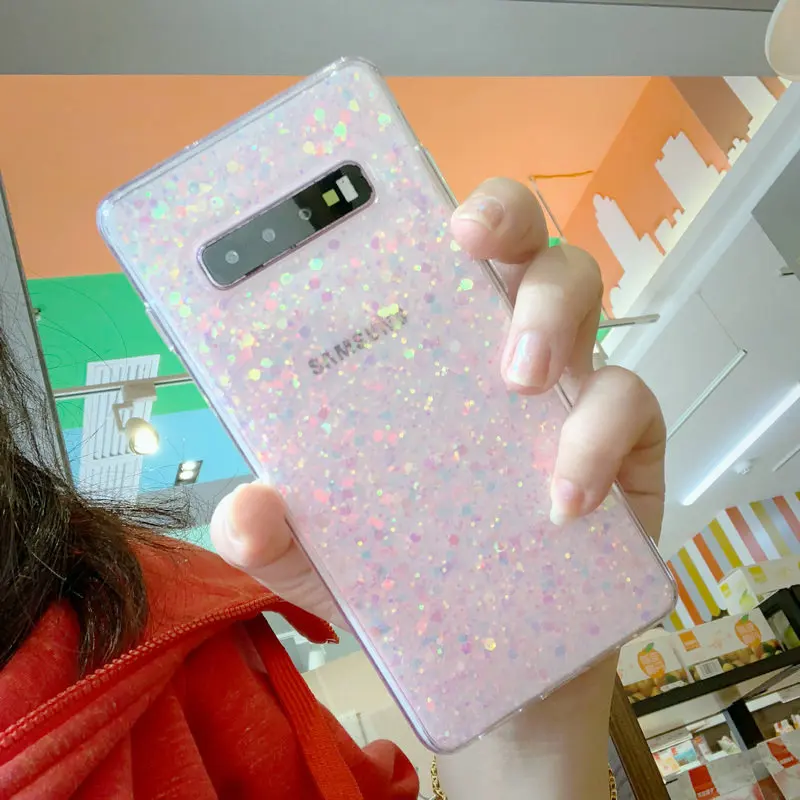 YHBB чехол S для samsung Galaxy S8 S9 S10 Plus Модный яркий блестящий чистый мягкий чехол для samsung Note 8 9 Dreamlike Cover