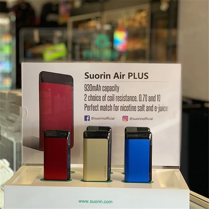 Оригинальный Vape Pod Kit Suorin Air Plus встроенный 930 мАч и 3 5 мл pod электронная сигарета