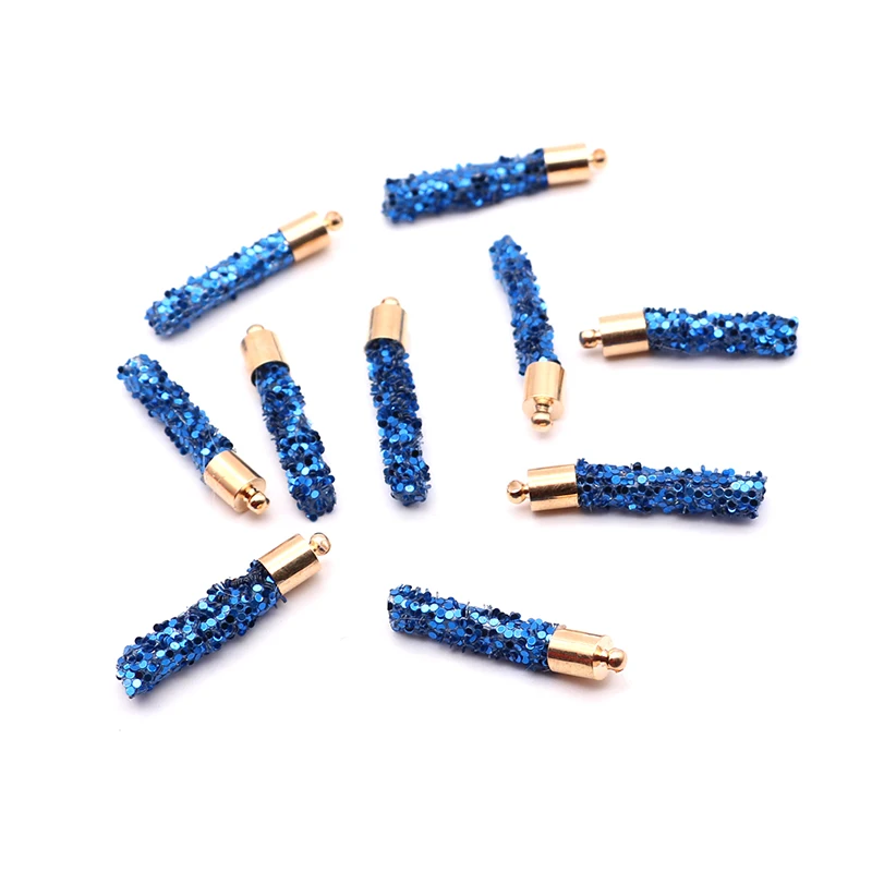 sapphire Aiovlo 10 шт./лот, ослепительные мягкие серьги, подвески с кистями для DIY, ручной работы, брелок для телефона, аксессуары для изготовления ювелирных изделий - Цвет: sapphire