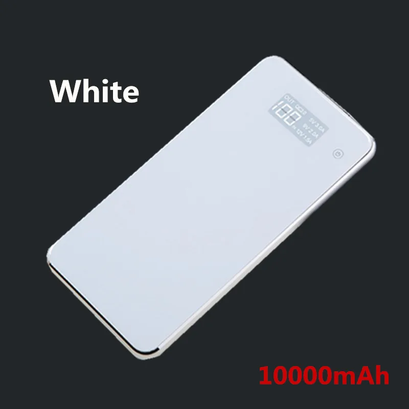 ZKFYS внешний аккумулятор 10000 мАч Внешний аккумулятор USB для iPhone 6 6s 7 8 10 iPad samsung LG Xiaomi huawei sony Nokia - Цвет: Белый