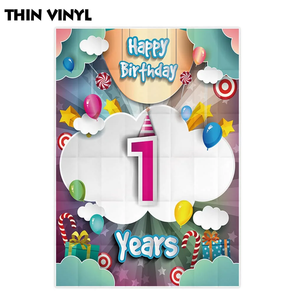 Allenjoy заказной Виниловый фон для фотосъемки детей день рождения шар подарки