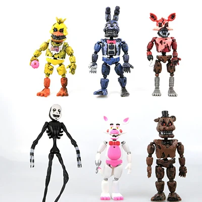 6PCS Tronzo, 14,5-17 см, 6 шт./лот, ПВХ, Five Nights At Freddy, фигурка, игрушки, деформируемая модель FNAF, игрушка, коллекционный подарок для мальчика - Цвет: 6PCS