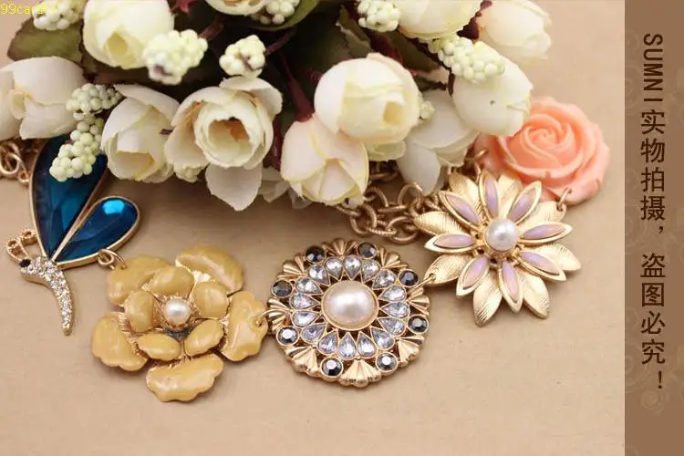 Ожерелья и подвески женские двухслойные ювелирные изделия из сплава жемчуг